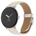 ライチテクスチャー スターライト タートルバックバックル レザーウォッチバンド、Google Pixel Watch 4 / 3 / 2 / 1 41mm用