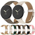 ライチテクスチャー スターライト タートルバックバックル レザーウォッチバンド、Google Pixel Watch 4 / 3 / 2 / 1 41mm用