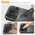 2枚セット NORTHJO カメラレンズプロテクター 3D ナイトショット強化ガラスフィルム、iPhone 17 Pro Max用、iPhone 17 Pro用、iPhone 17用、iPhone Air用
