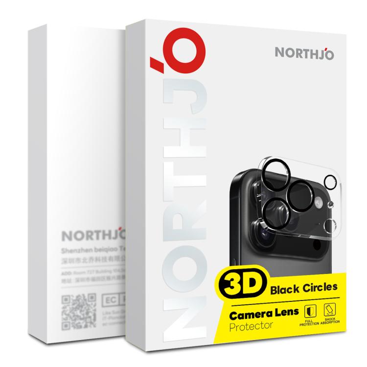 2枚セット NORTHJO カメラレンズプロテクター 3D ナイトショット強化ガラスフィルム、iPhone 17 Pro Max用、iPhone 17 Pro用、iPhone 17用、iPhone Air用