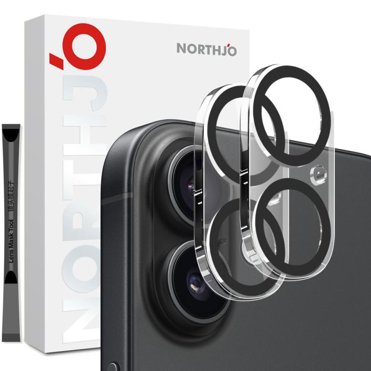 2枚セット NORTHJO カメラレンズプロテクター 3D ナイトショット強化ガラスフィルム、iPhone 17 Pro Max用、iPhone 17 Pro用、iPhone 17用、iPhone Air用