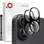 2枚セット NORTHJO カメラレンズプロテクター 3D HD 強化ガラスフィルム、iPhone 17 Pro Max用、iPhone 17 Pro用、iPhone 17用、iPhone Air用