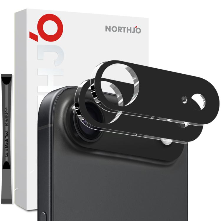 2枚セット NORTHJO カメラレンズプロテクター 3D HD 強化ガラスフィルム、iPhone 17 Pro Max用、iPhone 17 Pro用、iPhone 17用、iPhone Air用