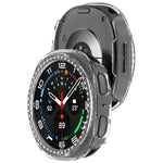 シングルロウ ダイヤモンド ハーフカバレッジ 中空 PC 時計ケース、Samsung Galaxy Watch 8 44mm 用、Samsung Galaxy Watch 8 40mm 用