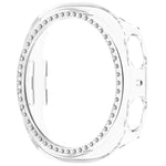 シングルロウ ダイヤモンド ハーフカバレッジ 中空 PC 時計ケース、Samsung Galaxy Watch 8 44mm 用、Samsung Galaxy Watch 8 40mm 用