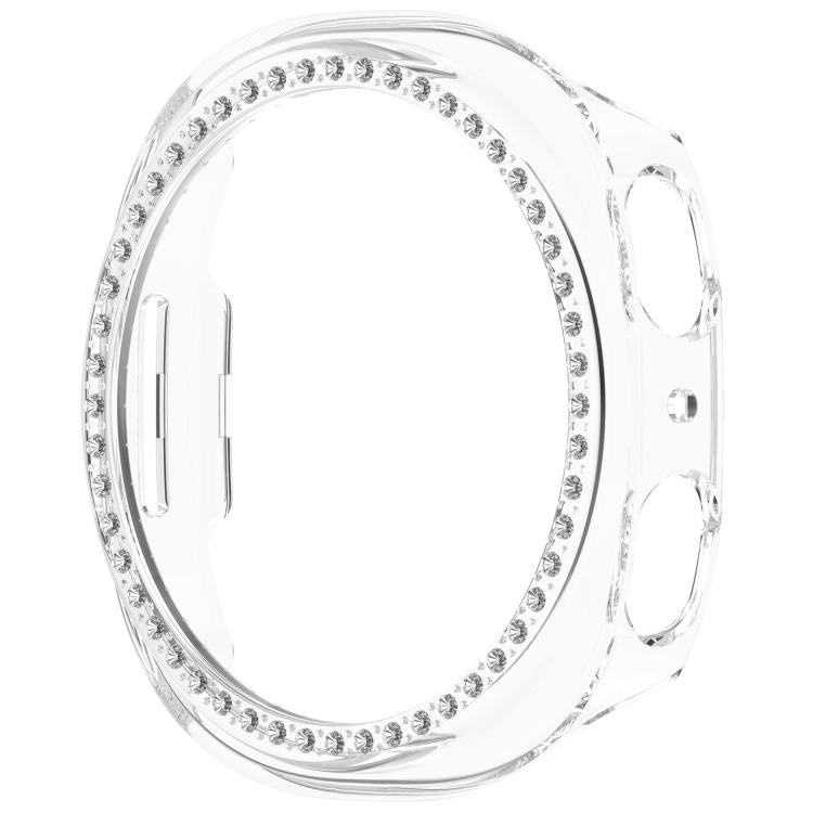 シングルロウ ダイヤモンド ハーフカバレッジ 中空 PC 時計ケース、Samsung Galaxy Watch 8 44mm 用、Samsung Galaxy Watch 8 40mm 用
