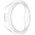 シングルロウ ダイヤモンド ハーフカバレッジ 中空 PC 時計ケース、Samsung Galaxy Watch 8 44mm 用、Samsung Galaxy Watch 8 40mm 用