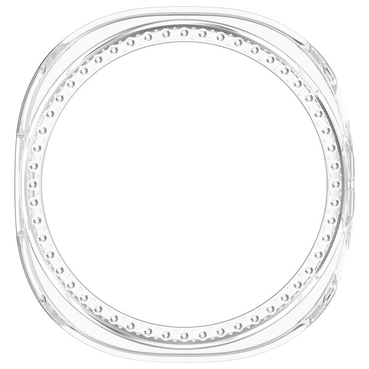 シングルロウ ダイヤモンド ハーフカバレッジ 中空 PC 時計ケース、Samsung Galaxy Watch 8 44mm 用、Samsung Galaxy Watch 8 40mm 用