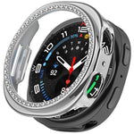 シングルロウ ダイヤモンド ハーフカバレッジ 中空 PC 時計ケース、Samsung Galaxy Watch 8 44mm 用、Samsung Galaxy Watch 8 40mm 用