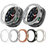 シングルロウ ダイヤモンド ハーフカバレッジ 中空 PC 時計ケース、Samsung Galaxy Watch 8 44mm 用、Samsung Galaxy Watch 8 40mm 用