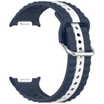 縦ツートンカラーシリコンウォッチバンド、Samsung Galaxy Watch8 / Watch8 Classic 用
