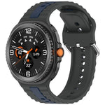 縦ツートンカラーシリコンウォッチバンド、Samsung Galaxy Watch8 / Watch8 Classic 用