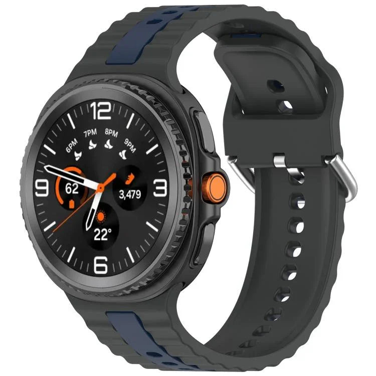 縦ツートンカラーシリコンウォッチバンド、Samsung Galaxy Watch8 / Watch8 Classic 用