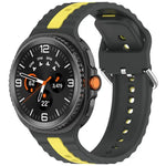 縦ツートンカラーシリコンウォッチバンド、Samsung Galaxy Watch8 / Watch8 Classic 用