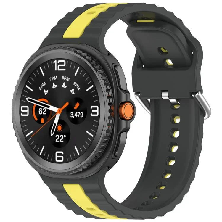 縦ツートンカラーシリコンウォッチバンド、Samsung Galaxy Watch8 / Watch8 Classic 用