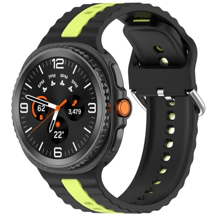 縦ツートンカラーシリコンウォッチバンド、Samsung Galaxy Watch8 / Watch8 Classic 用