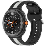 縦ツートンカラーシリコンウォッチバンド、Samsung Galaxy Watch8 / Watch8 Classic 用