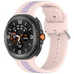 縦ツートンカラーシリコンウォッチバンド、Samsung Galaxy Watch8 / Watch8 Classic 用