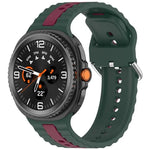 縦ツートンカラーシリコンウォッチバンド、Samsung Galaxy Watch8 / Watch8 Classic 用