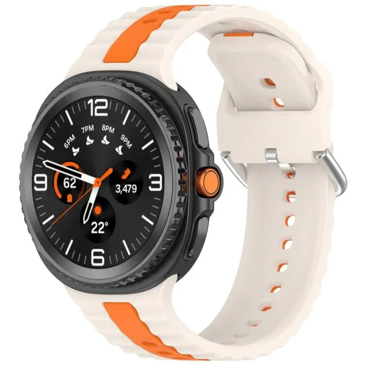 縦ツートンカラーシリコンウォッチバンド、Samsung Galaxy Watch8 / Watch8 Classic 用