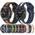 縦ツートンカラーシリコンウォッチバンド、Samsung Galaxy Watch8 / Watch8 Classic 用