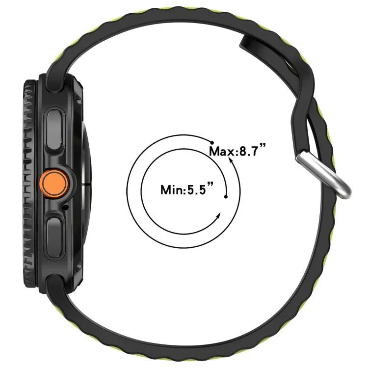 縦ツートンカラーシリコンウォッチバンド、Samsung Galaxy Watch8 / Watch8 Classic 用