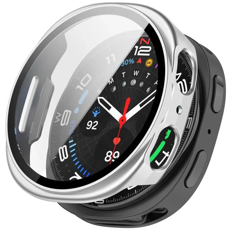 強化ガラス一体型 PC 時計カバー、Samsung Galaxy Watch8 Classic 46mm 用、Samsung Galaxy Watch 8 44mm 用、Samsung Galaxy Watch 8 40mm 用