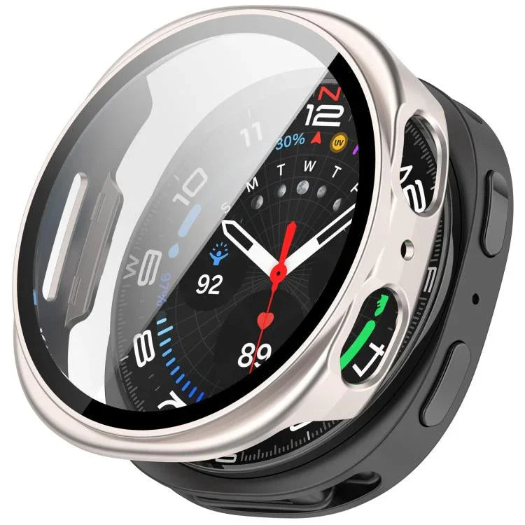 強化ガラス一体型 PC 時計カバー、Samsung Galaxy Watch8 Classic 46mm 用、Samsung Galaxy Watch 8 44mm 用、Samsung Galaxy Watch 8 40mm 用