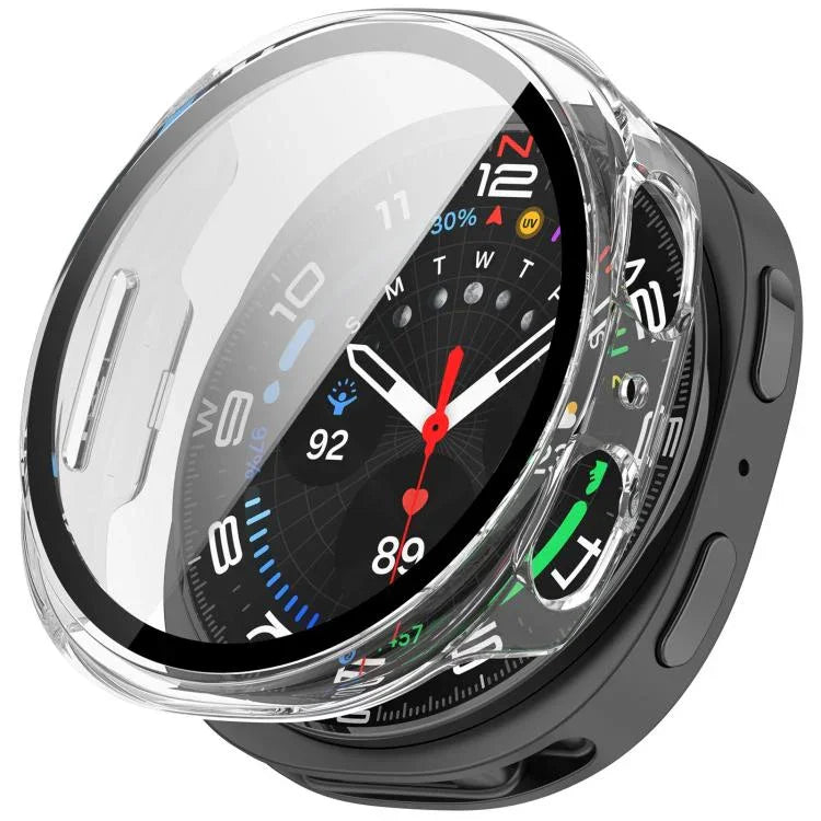 強化ガラス一体型 PC 時計カバー、Samsung Galaxy Watch8 Classic 46mm 用、Samsung Galaxy Watch 8 44mm 用、Samsung Galaxy Watch 8 40mm 用