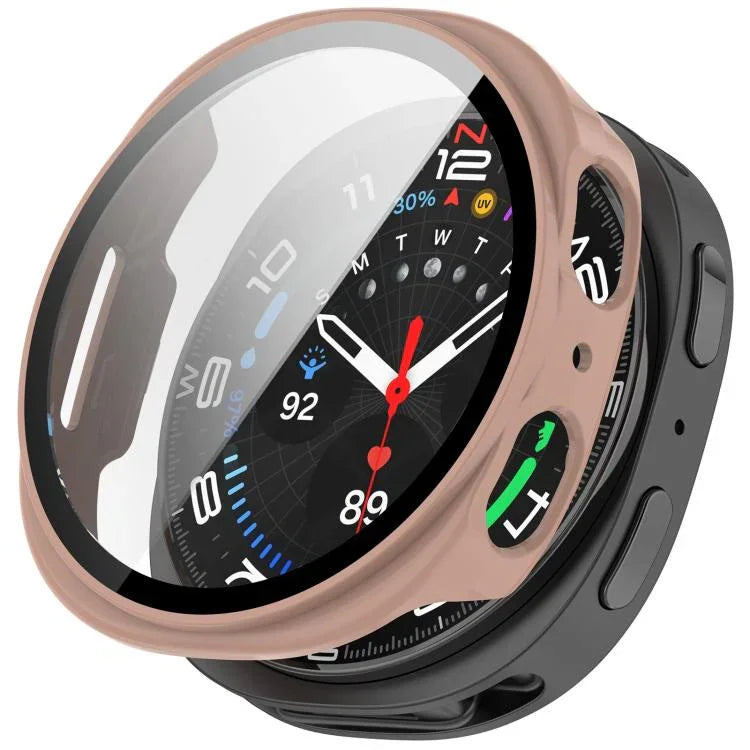 強化ガラス一体型 PC 時計カバー、Samsung Galaxy Watch8 Classic 46mm 用、Samsung Galaxy Watch 8 44mm 用、Samsung Galaxy Watch 8 40mm 用