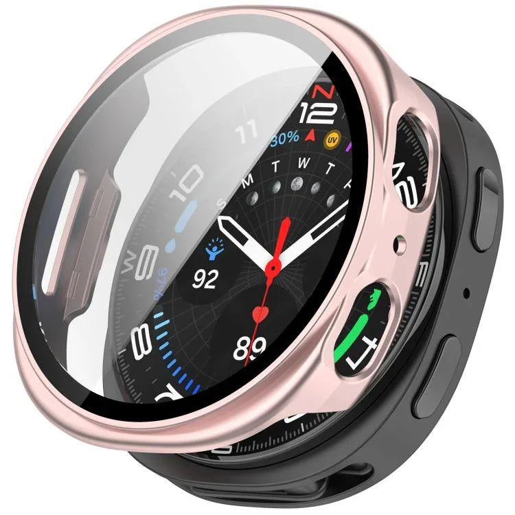 強化ガラス一体型 PC 時計カバー、Samsung Galaxy Watch8 Classic 46mm 用、Samsung Galaxy Watch 8 44mm 用、Samsung Galaxy Watch 8 40mm 用