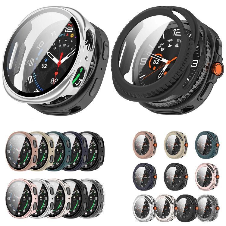 強化ガラス一体型 PC 時計カバー、Samsung Galaxy Watch8 Classic 46mm 用、Samsung Galaxy Watch 8 44mm 用、Samsung Galaxy Watch 8 40mm 用