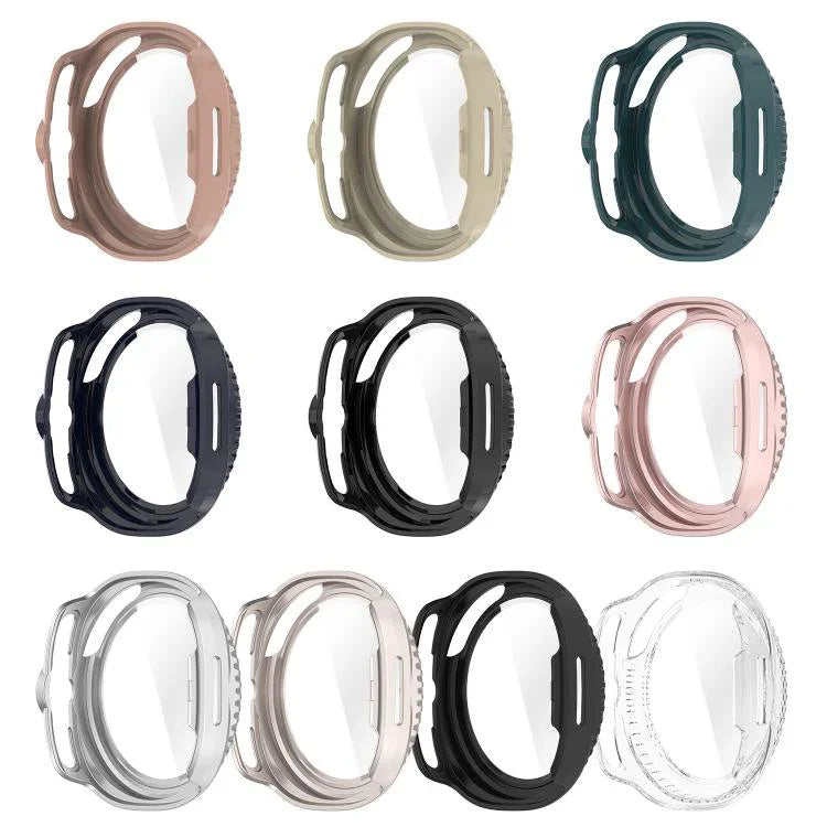 強化ガラス一体型 PC 時計カバー、Samsung Galaxy Watch8 Classic 46mm 用、Samsung Galaxy Watch 8 44mm 用、Samsung Galaxy Watch 8 40mm 用