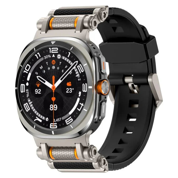 メタル 時計コネクター シリコン 時計バンド、Samsung Galaxy Watch Ultra 47mm / Ultra 2025 用