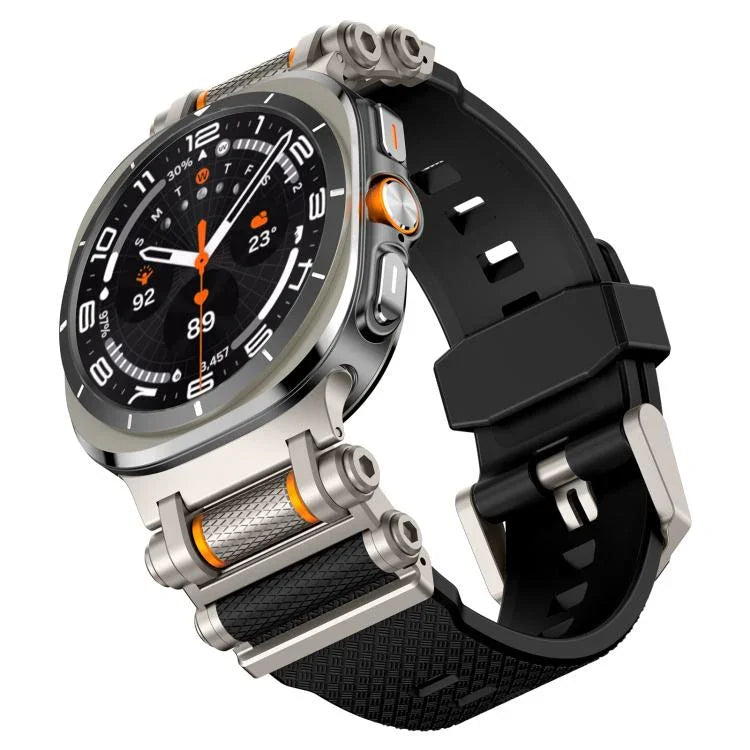 メタル 時計コネクター シリコン 時計バンド、Samsung Galaxy Watch Ultra 47mm / Ultra 2025 用