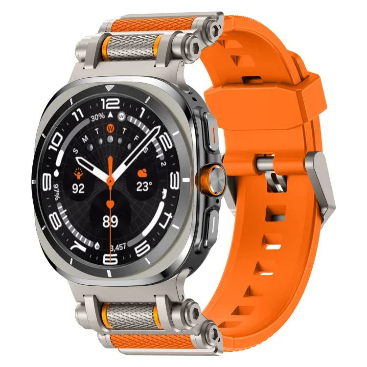 メタル 時計コネクター シリコン 時計バンド、Samsung Galaxy Watch Ultra 47mm / Ultra 2025 用