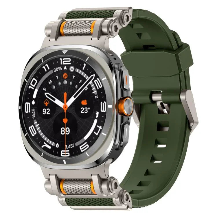 メタル 時計コネクター シリコン 時計バンド、Samsung Galaxy Watch Ultra 47mm / Ultra 2025 用