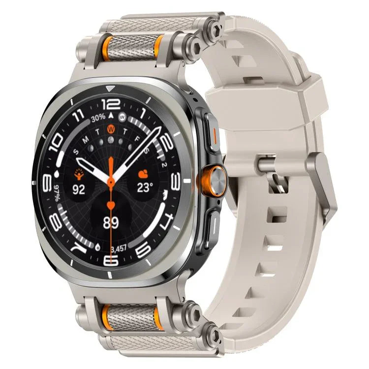 メタル 時計コネクター シリコン 時計バンド、Samsung Galaxy Watch Ultra 47mm / Ultra 2025 用