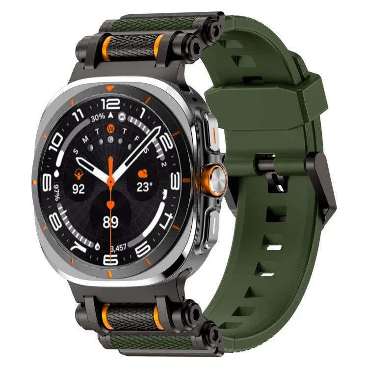 メタル 時計コネクター シリコン 時計バンド、Samsung Galaxy Watch Ultra 47mm / Ultra 2025 用