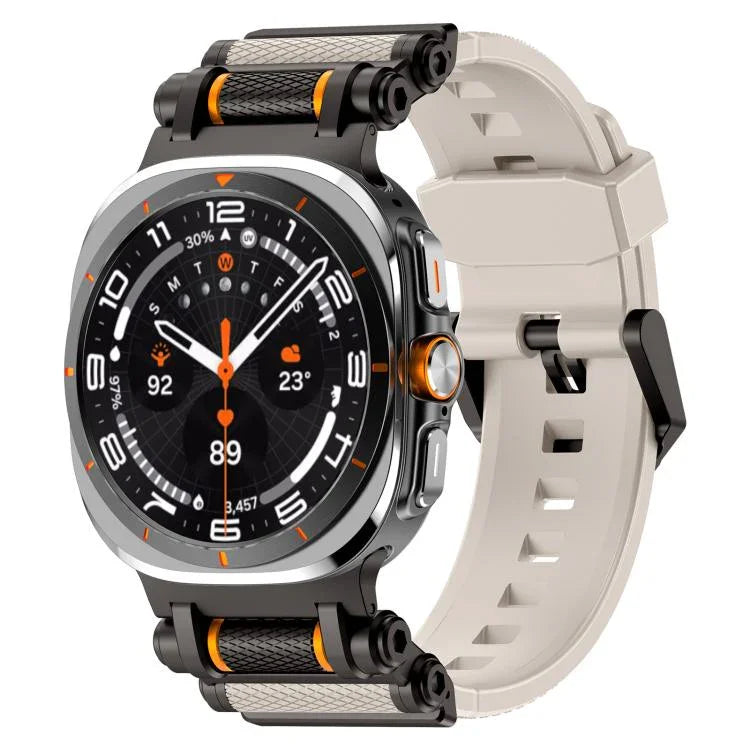 メタル 時計コネクター シリコン 時計バンド、Samsung Galaxy Watch Ultra 47mm / Ultra 2025 用