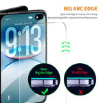ENKAY Thickened Glue No White Edge 9H Big Arc Edge High Aluminum-silicon Tempered Glass Film, For iPhone Fold Outer Screen, For iPhone 18 Pro, For iPhone 18 Pro Max, For iPhone 17, For iPhone Air, For iPhone 17 Pro, For iPhone 17 Pro Max