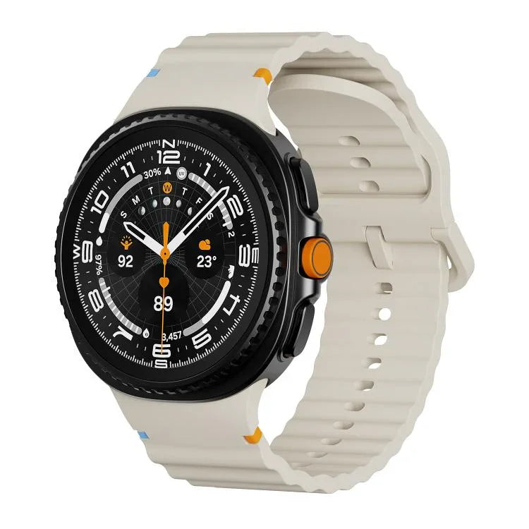 ウェービーグレインステッチカラーバックルシリコンウォッチバンド、Samsung Galaxy Watch8 / Watch8 Classic用