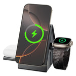 G68 15W Desktop Magnetic Charging Dock 3 in 1 Wireless Charger for Watch / Phone / Earbuds, G68