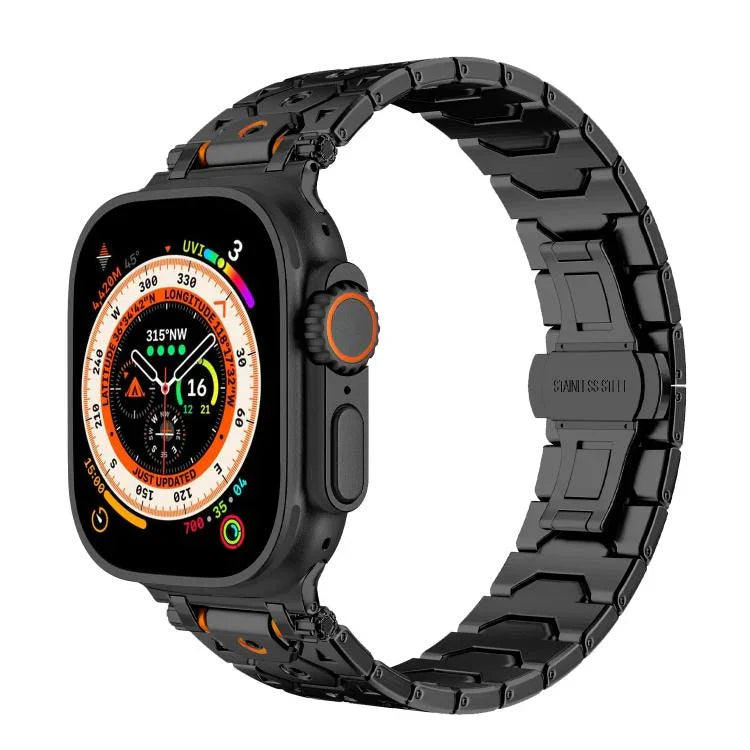 八角形 ステンレススチール ウォッチ、Apple Watch 46mm / 49mm / 45mm / 44mm 用