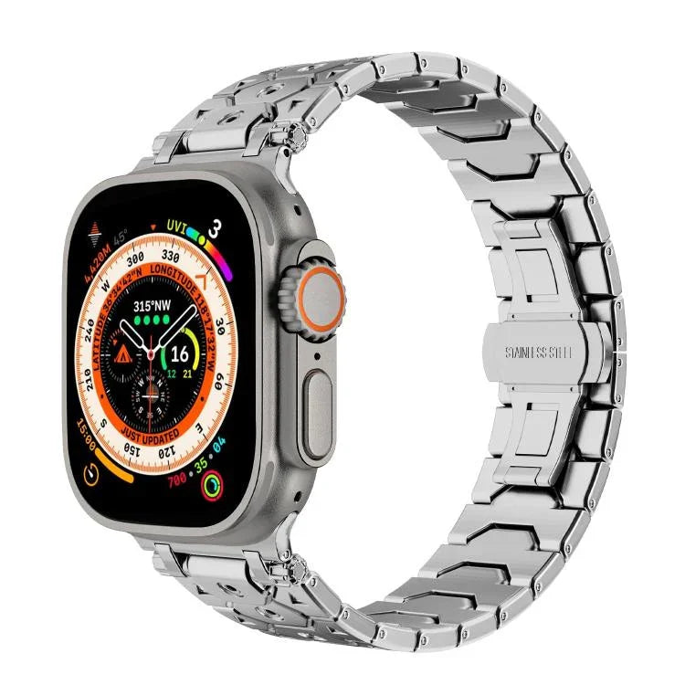 八角形 ステンレススチール ウォッチ、Apple Watch 46mm / 49mm / 45mm / 44mm 用