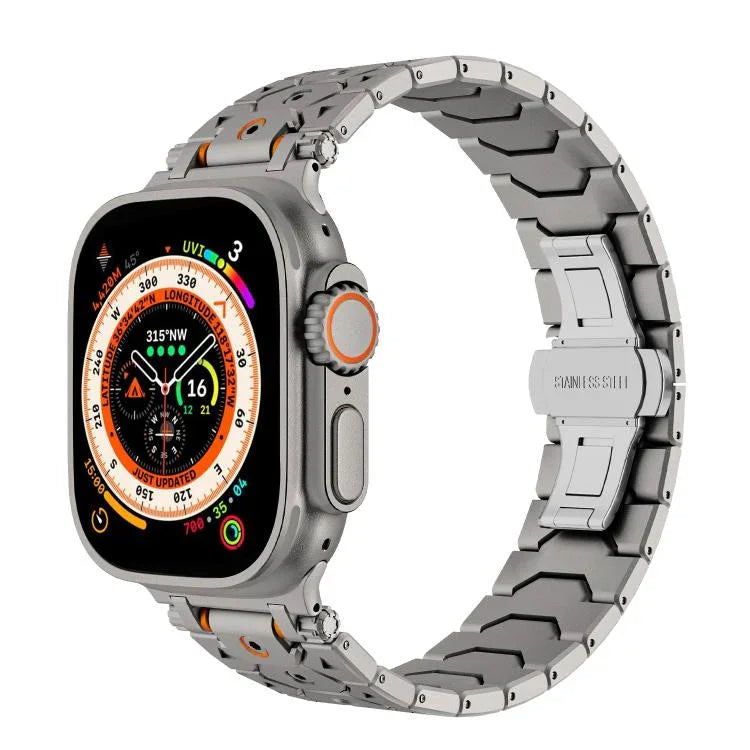 八角形 ステンレススチール ウォッチ、Apple Watch 46mm / 49mm / 45mm / 44mm 用