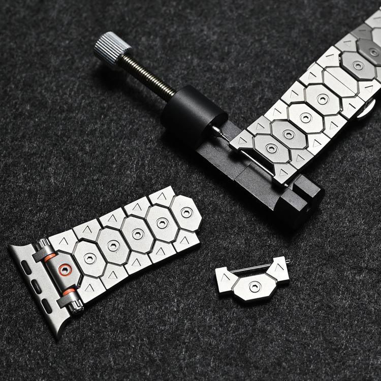 八角形 ステンレススチール ウォッチ、Apple Watch 46mm / 49mm / 45mm / 44mm 用