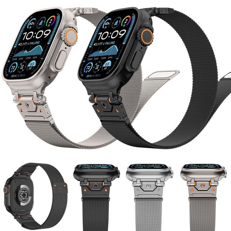 ミラネーゼ スチール マグネット式 ウォッチバンド、Apple Watch 46mm / 49mm / 45mm / 44mm 用