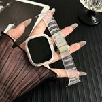 カメレオン PCケース エポキシ樹脂 ウォッチバンド、Apple Watch シリーズ 10 46mm 用、Apple Watch シリーズ 10 42mm 用、Apple Watch 44mm / 45mm 用、Apple Watch 40mm / 41mm 用、Apple Watch 49mm 用