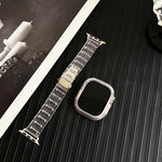 カメレオン PCケース エポキシ樹脂 ウォッチバンド、Apple Watch シリーズ 10 46mm 用、Apple Watch シリーズ 10 42mm 用、Apple Watch 44mm / 45mm 用、Apple Watch 40mm / 41mm 用、Apple Watch 49mm 用
